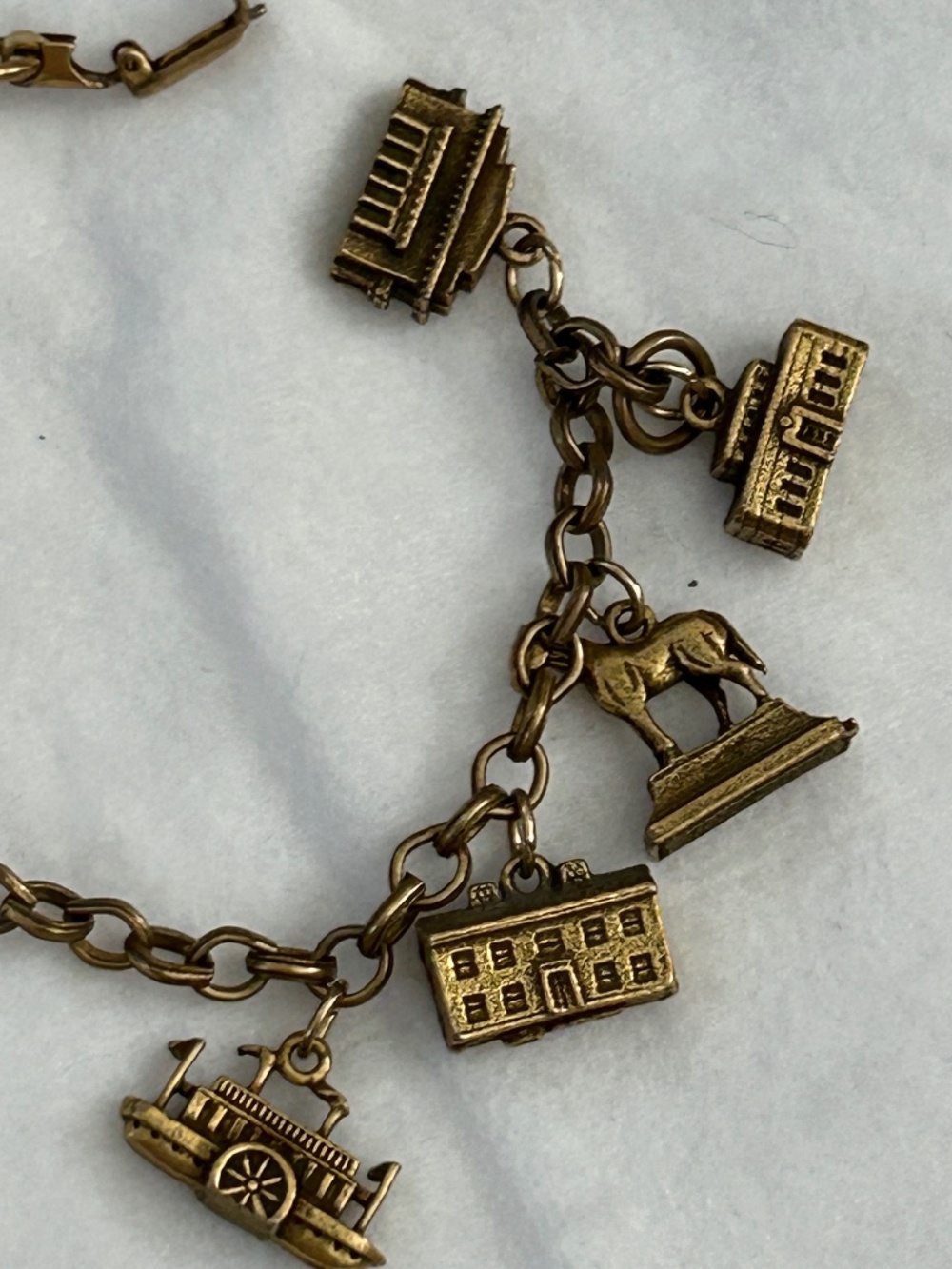 Vintage Coro Virginia charm bracelet